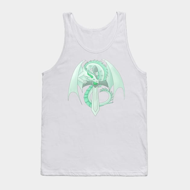 Turquoise Sword Dragon Tank Top by BiscuitSnack